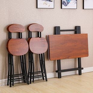 Folding Table Dining Table Household Small Square Table Dining Table Outdoor Folding Table and Chair Combination Portable Stall Table Simple Table