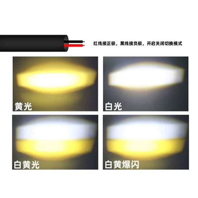 Motorcycle headlights, headlights Headlight Spotlight White and Yellow