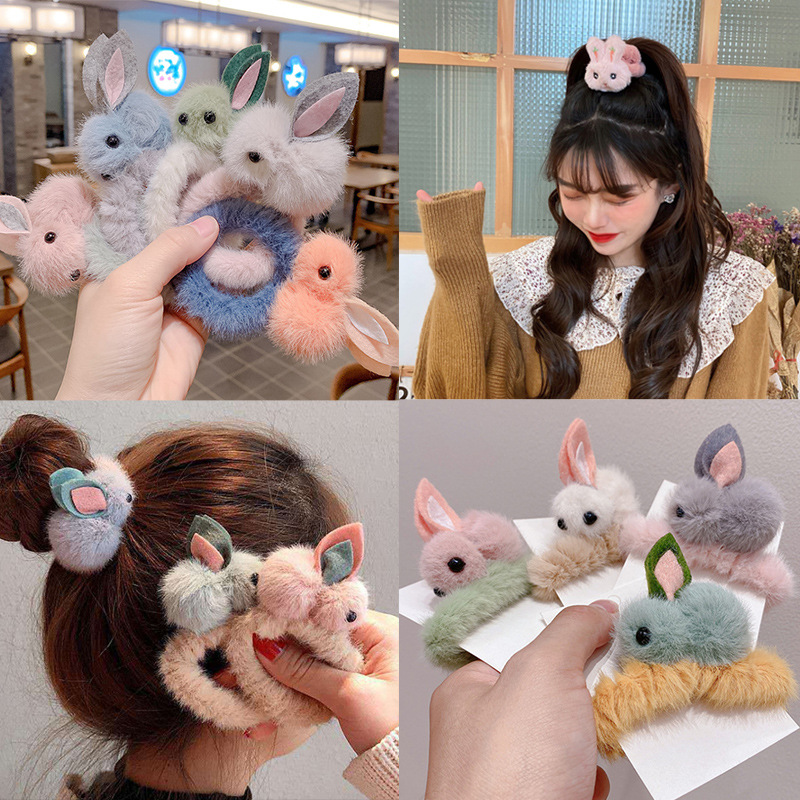 Autumn and winter new rabbit plush hair...