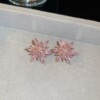 Silver needle, zirconium, earrings, European style, light luxury style