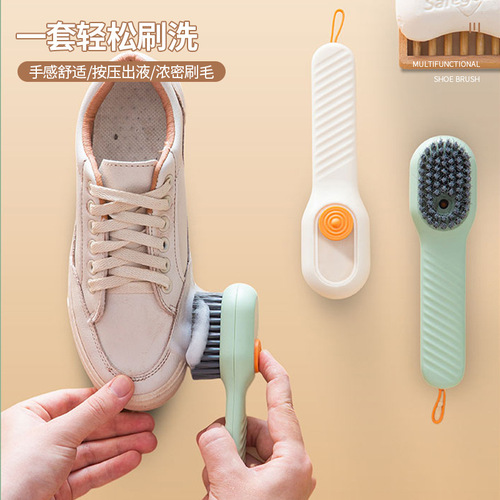 Liquid-soaked shoe brush multi-functional shoe brush, professional shoe cleaning brush, soft bristles that do not damage shoes, home-use clothing brush tool