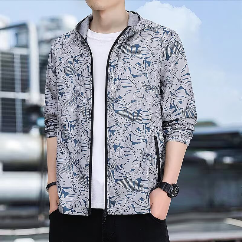 2026 verano al aire libre chaqueta solar de piel de hombre abrigo abrigo respirante de manga larga ropa de protección solar anti-UV