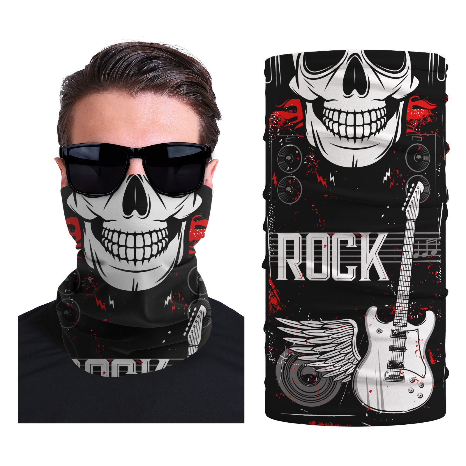 Xun hui transfronterizo media cara cráneo bufanda mágica sombrilla de viaje al aire libre máscara de equitación cuello de protección uv