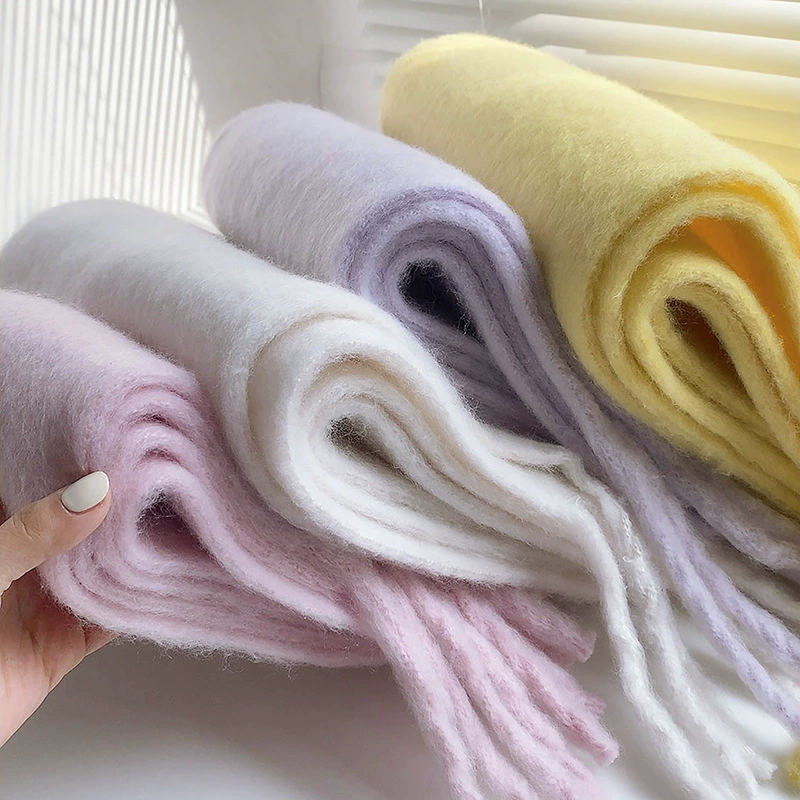 Цветной демисезонный шарф, универсальный накид, мех faux fur для тепла, добавляет объём, корейский стиль