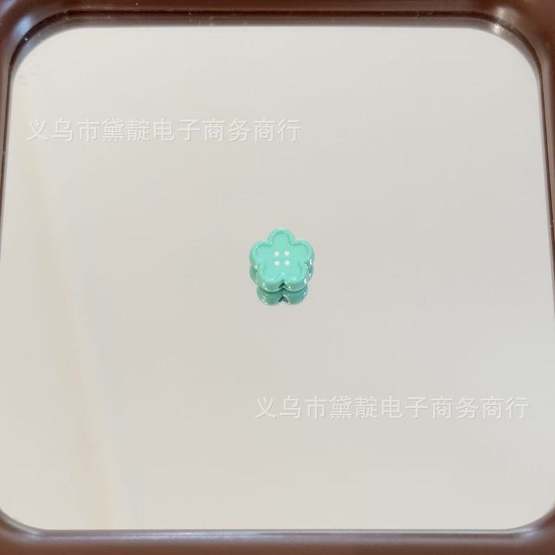 烤漆合金花朵纽扣串珠 diy钥匙扣手机链项链手链耳环服装饰品配件|undefined