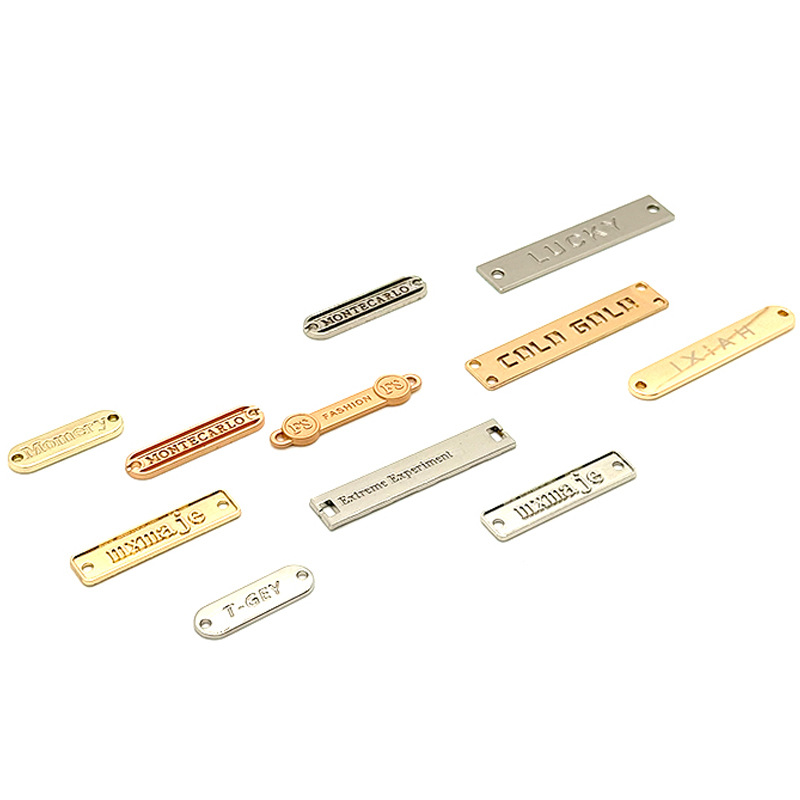 厂家服装金属标牌锌合金电铸手缝铭牌箱包鞋帽logo五金商标牌