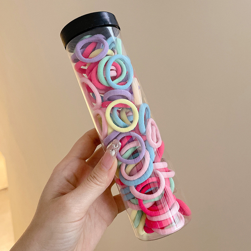 Caricatura encantadora anillo de pelo pulgar no daña el cabello de los niños correa de correa pequeña cuerda de cabello para niñas cuerda de cabello