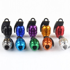 Colorful aluminum alloy valve caps for cars and motorcycles Colorful valve caps Grenade shape