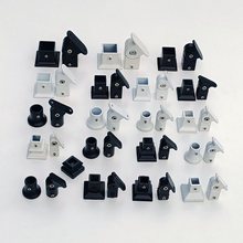 铁艺楼梯立柱实木扶手护围栏杆室内外安装摇头底座上下铝配件