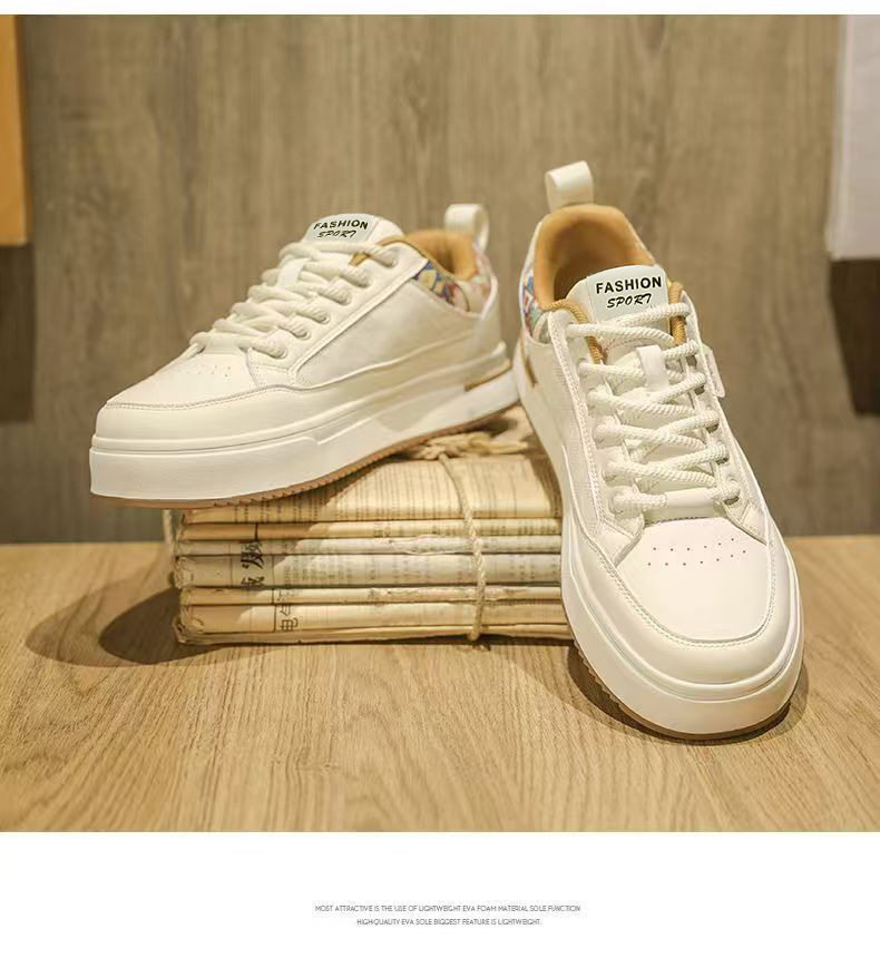 Giày sneaker trắng nam cổ thấp, nhẹ nhàng thoáng khí, phong cách retro dễ phối đồ — R 565m Trắng, R 565m thẻ chi tiết 7