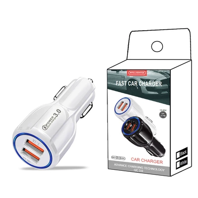 QC3.0 car mobile phone Mobil şarj cihazları - 348-white-small-package