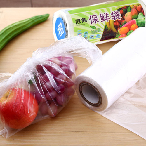 One-time use thickened shoulder-style food bag for home, refrigerators, supermarkets, fresh produce PE plastic bags for wholesale