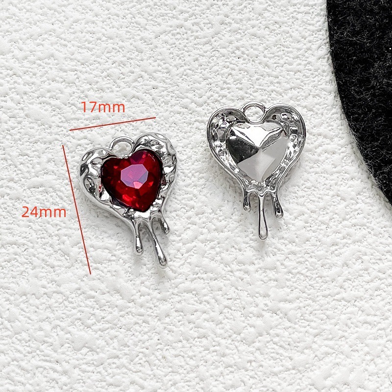 8g Weight Pendant Jewelry Making Type 16*15mm Jewelry Making Size DIY Jewelry Accessories Classification 1 Piece Quantity Alloy Material Heart Shape, Lines Pattern Plating Design Elegant, Lady, Simple Style Style 1 Piece 16*15mm Alloy Heart Shape Lines Pendant 8