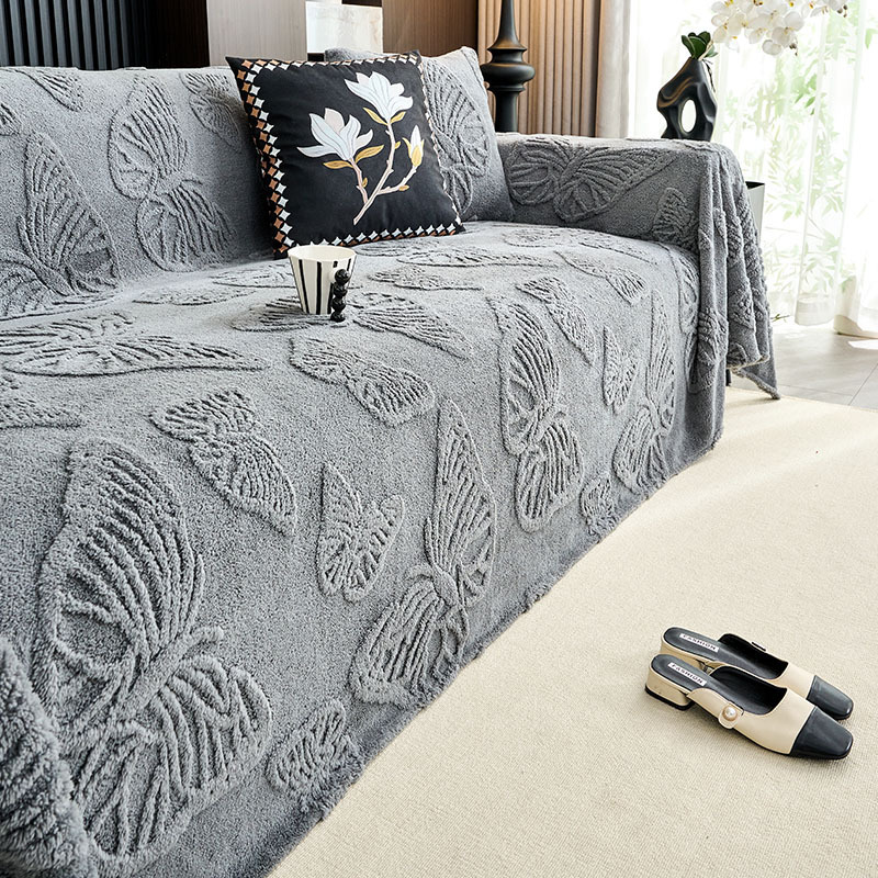 2025 neue Creme-Stil-Sofa leichte Luxus Premium-Bezug All-in-One Universal Wohnzimmer einfach elastischer rutschfester Sofabezug