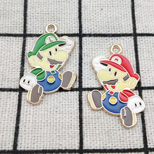 游戏马里奥滴油合金饰品配件吊坠DIY钥匙扣耳环发饰挂件材料批发