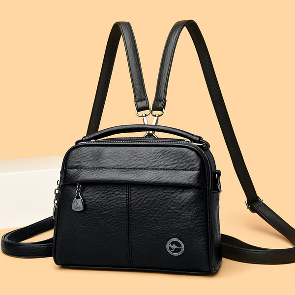 Cross-border foreign trade handbag for women, single shoulder, double shoulder, three-purpose bag for women, simple, versatile, large-capacity bag, trendy new product