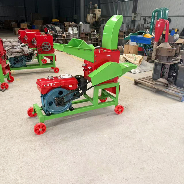 家用养殖铡草粉碎机电柴两用鲜玉米秸秆粉碎机草料粉碎揉搓机50型