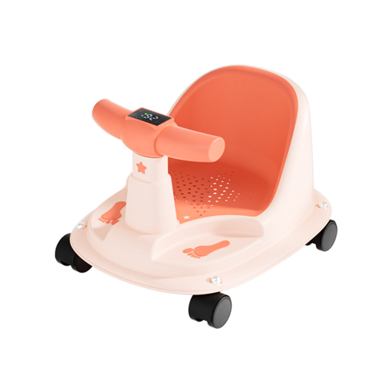Asiento de baño para bebé, lavabo, tumbador, taburete para bebé, taburete para niños con ruedas, silla de respaldo para niños