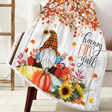 Милое одеяло, мягкий кленовый лист, осеннее