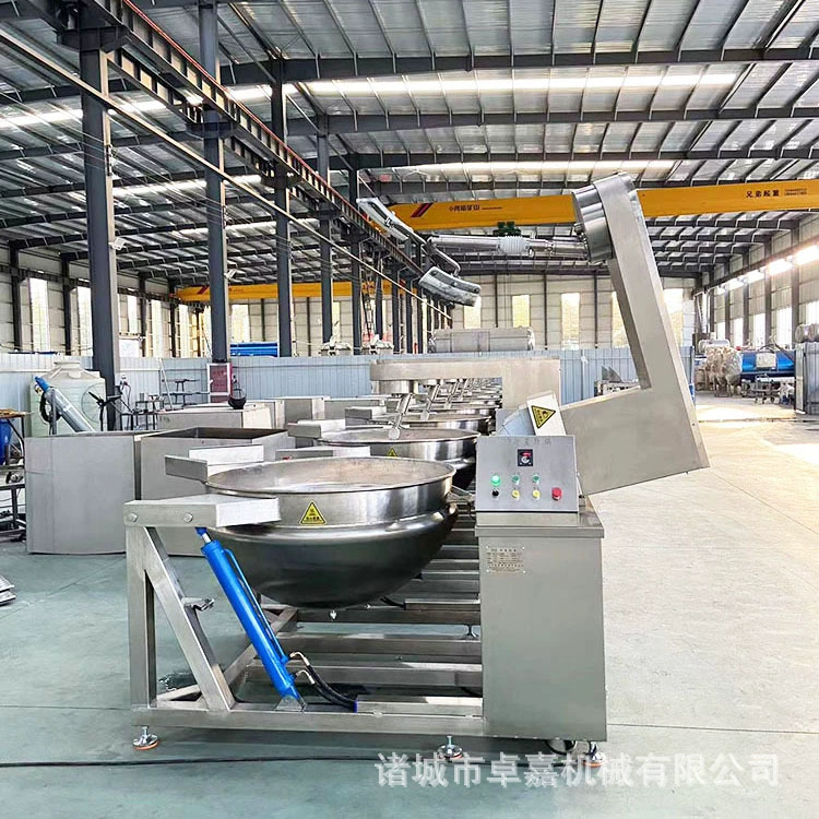 Газовый нагрев планетарный вок Соевое вегетарианское мясо смешивание в воке