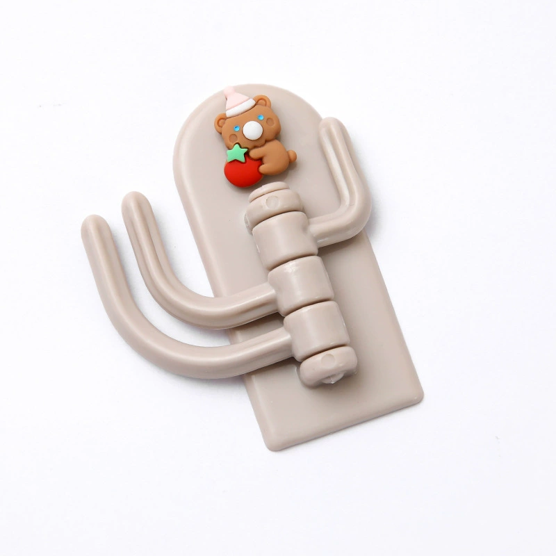 Cute cartoon three -hook hook Student dormitory wall without trace avoidance sticking hook wall door behind the key hook