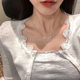 Star Super Flash Zircon Flower Necklace Women's Autumn and Winter Exquisite Light Luxury Niche Elegant High-grade Clavicle Chain Wholesale