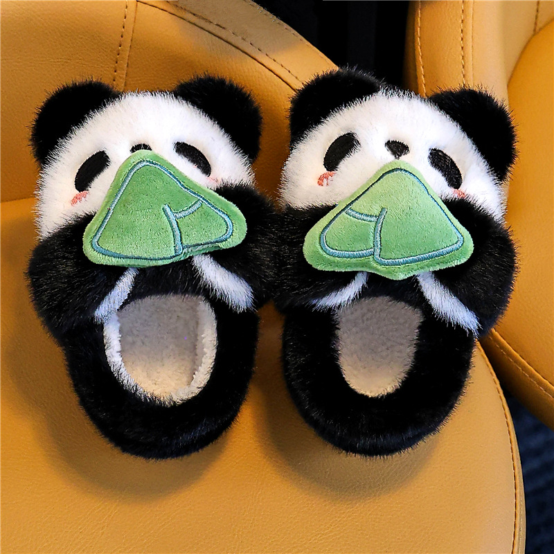 Zapatillas de algodón para niños de invierno antideslizantes de dibujos animados para niños pequeños y medianos calientes en casa bolsas de peluche de conejo y zapatos de algodón para bebés