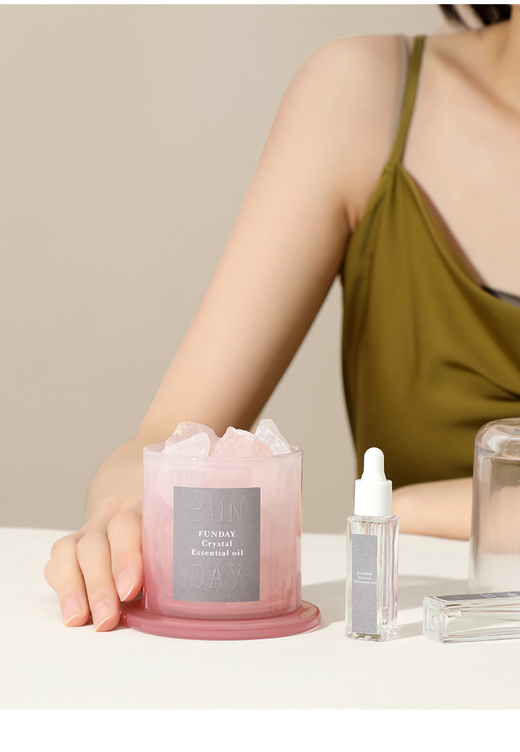 金钟罩香薰精油扩香石礼盒套装创意办公室摆件家用无火香薰水晶石详情2