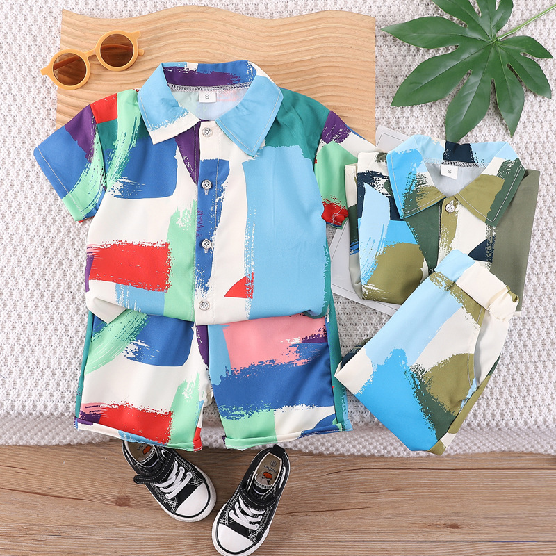 Ensemble Tenue Été Garçon T-shirt Et Short Pour Tout-petits_voghion.com