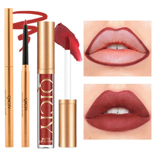 Oem Non-Stick Lip Glaze Easy-To-Apply Lipstick Easy-To-Apply Cross-Border Lip Liner Set Custom Processing