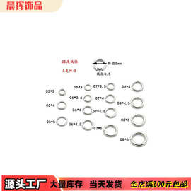 厂家直销不锈钢DIY错口 闭口圈项链DIY饰品连接扣 半成品手工材料