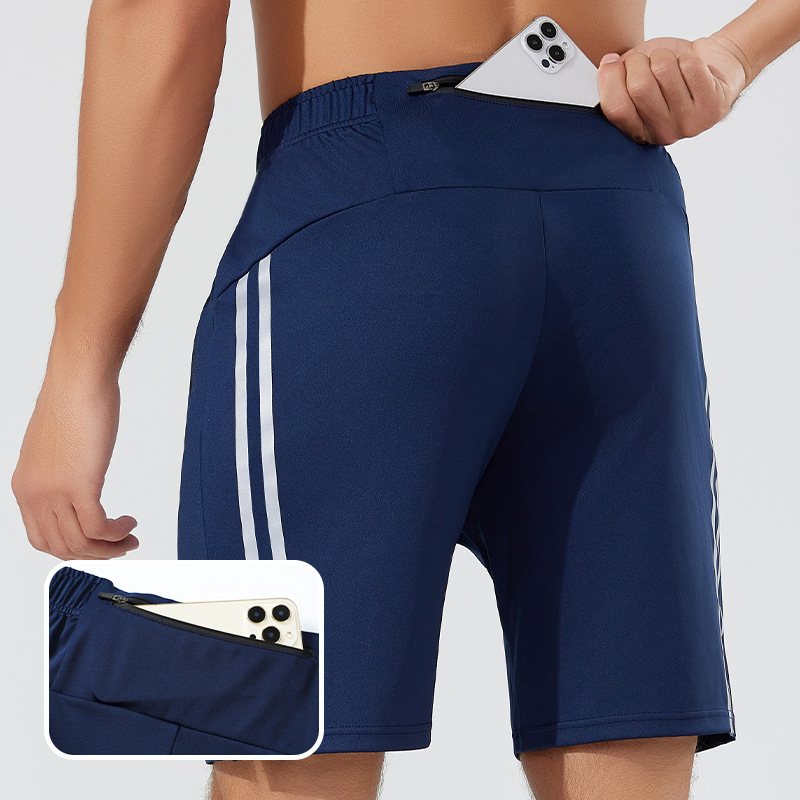 Pantalones cortos de secado rápido transpirables para hombres transfronterizos pantalones deportivos de ocio pantalones cortos de absorción de sudor pantalones cortos delgados pantalones de entrenamiento de carrera de fitness de alta elasticidad