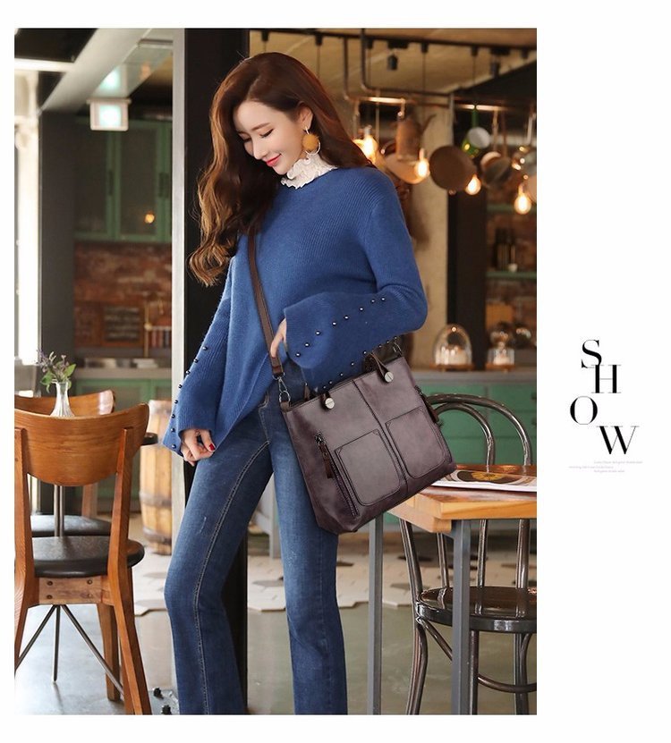 New retro European and American trend women's handbags, single-shoulder bags, crossbody bags, oil-leather cross-border one-piece shipping worldwide undefined