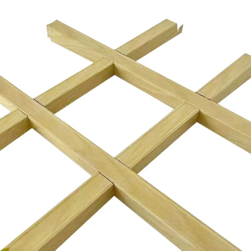 Оптовая продажа: Декоративная потолочная решетка из железа, квадратная железная решетка в индустриальном стиле, цветная потолочная решетка под дерево