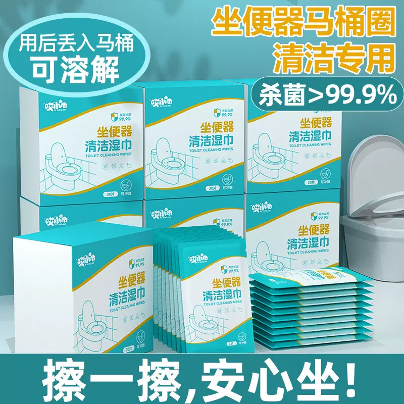 酒店宾馆公共卫生间马桶坐便器清洁湿巾便携小包单片盒装湿厕纸巾