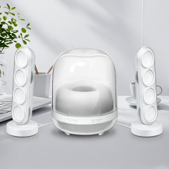 華強北水晶4サブウーファbluetoothスピーカ家庭用デスクトップ無線コンピュータ対箱雰囲気ランプbluetoothスピーカ