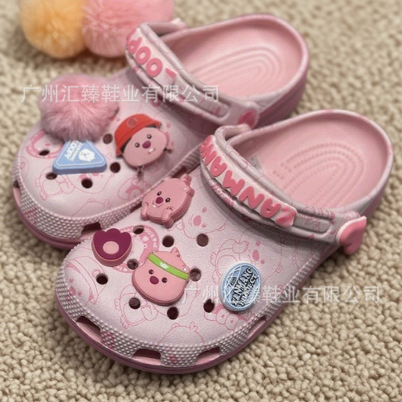 Personaje clásico de la casa de tarjetas de estrellas de niños zapatos antideslizantes sandalias zapatillas de playa para niños al por mayor