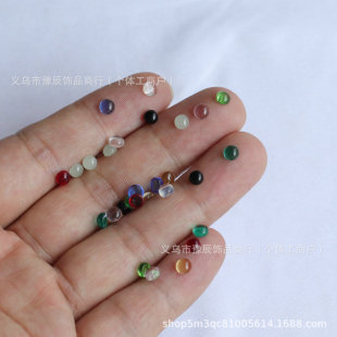 4mm Round Ring Surface Glass Material Imitation Crystal Patch Hairpin Hair Accessory Nail Decoration DIY Jewelry Accessory Shiny