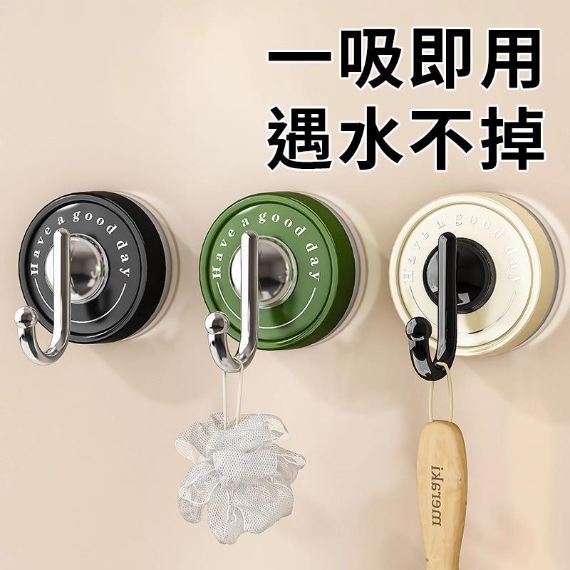 日本吸盘挂钩真空强力无痕收纳免打孔家用浴室厨房门后卫生间黏钩