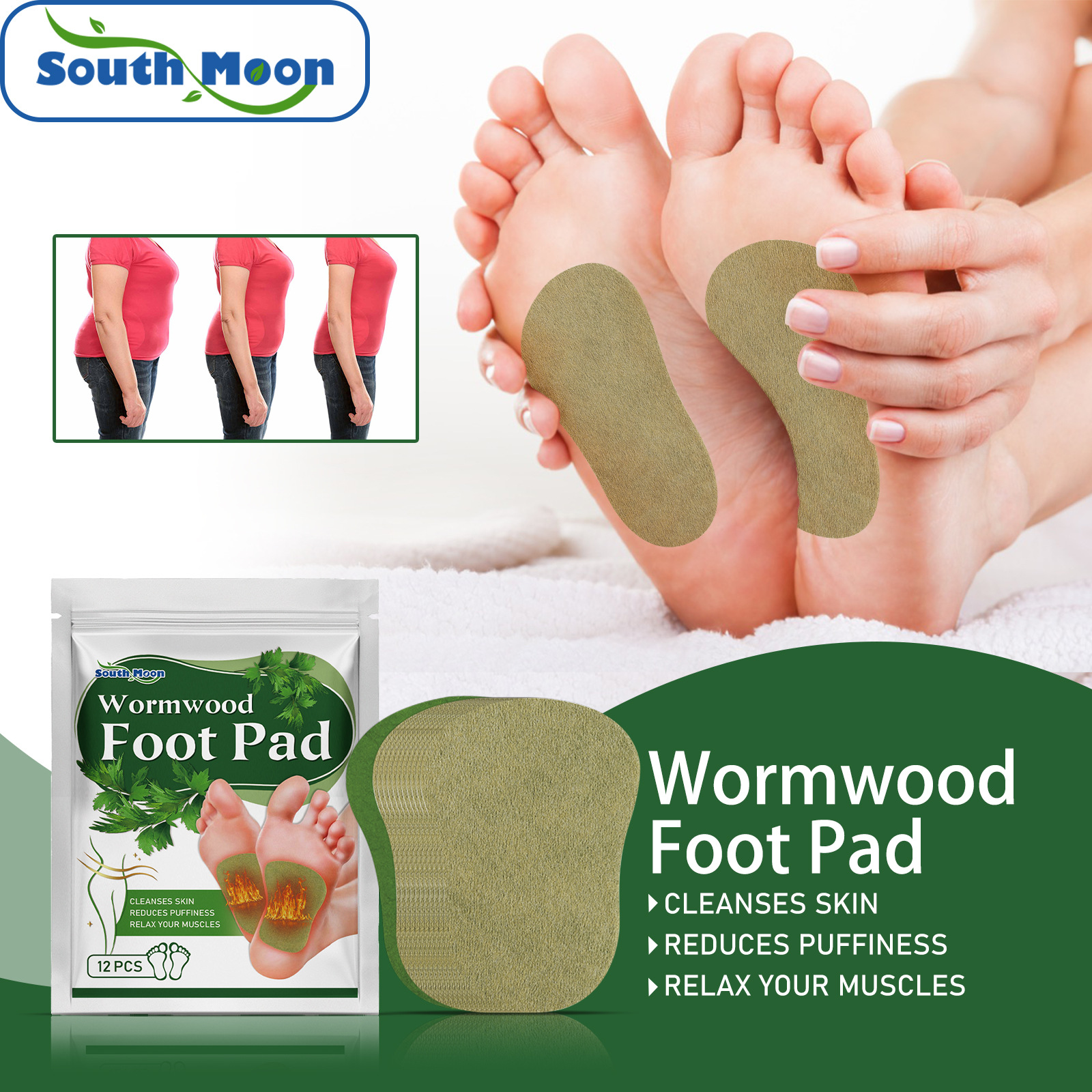 South Moon Foot Care Patch Gentle Herbal Ingredients Daily Cleansing, Nourishing and Care for Foot Skin