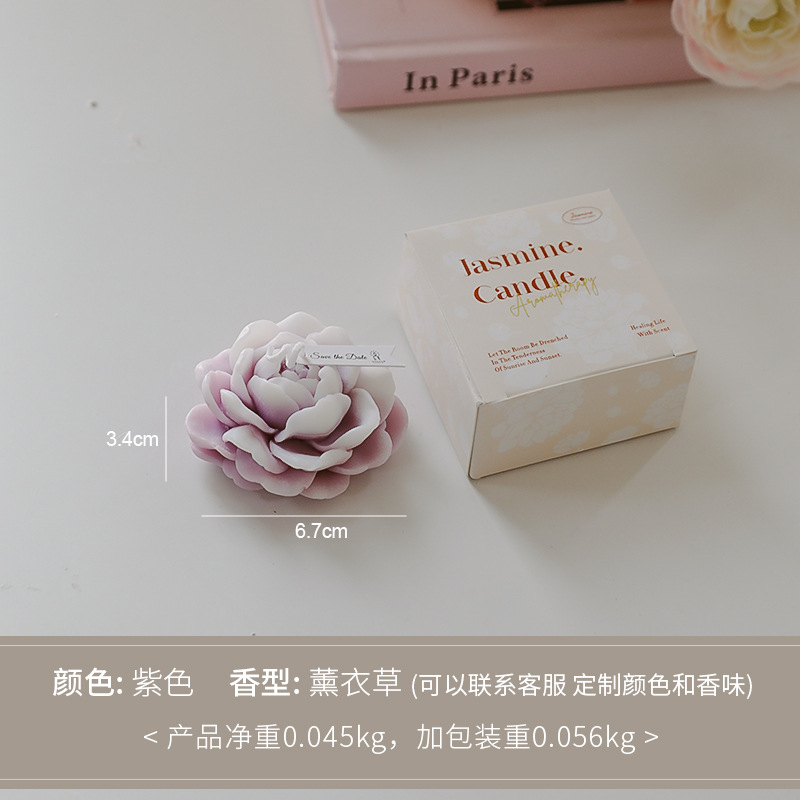 Vela de aromaterapia de jazmín Día de la madre Regalos pequeños Regalos de regalo de fragancia creativa Vela de modelado