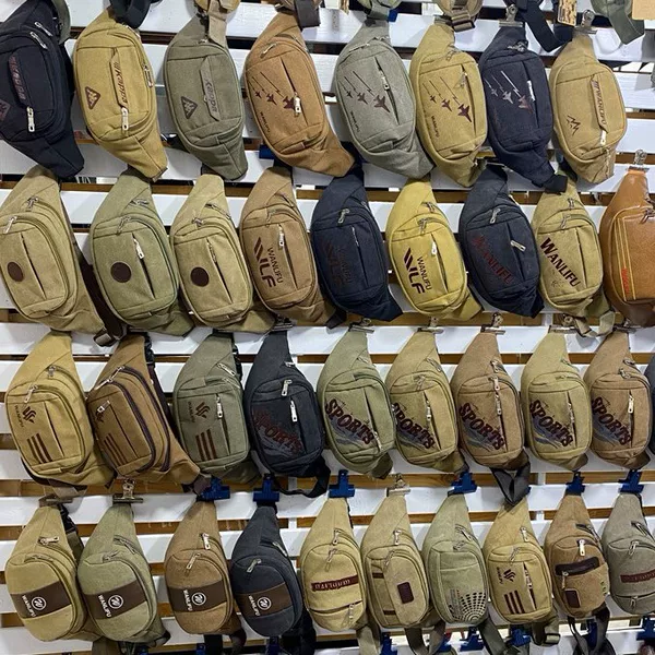Waist Bag Collection, Camouflage Chest Bag, Cross-Border Manufacturer Wholesale, Women's Bag, Men's Bag, Mobile Phone Coin Purse, Canvas Casual Crossbody Bag