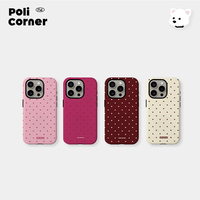 New Barbie Pink Dot iPhone16 Pro Max Phone Case South Korea Imported Filin Two-in-One Apple 15