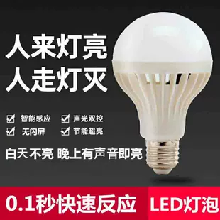 LED-лампа E27 с датчиком движения и звука для подъезда