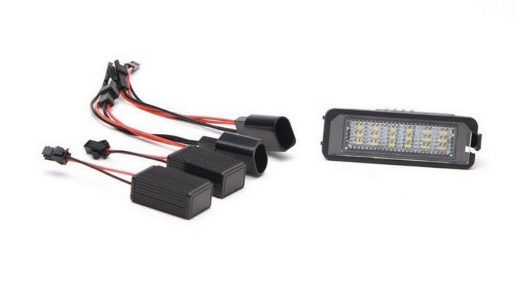 2pcs 18LED License Plate Lights for VW Golf MK4 5 6 00-12 POLO Eos08-13