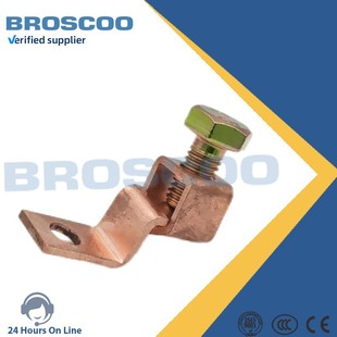 Grounding Rod Manufacturer Direct Sales Copper Wiring Clamp Brass Bending Wire Clamp Power Fittings Special-Shaped Wire Clamp Bolt Wire Clamp