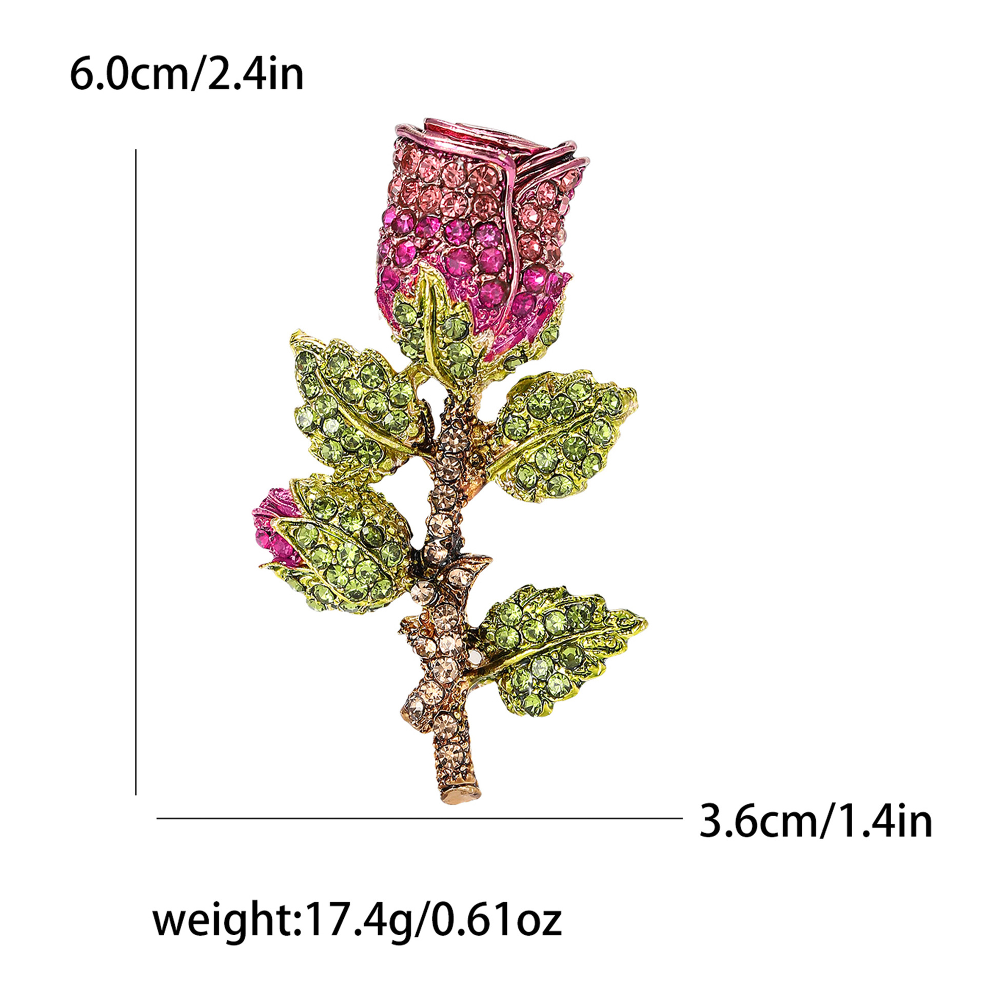 Zircon Inlay Material Brooches Classification Holiday Occasion Alloy Material Vacation Classic Style Pin Flower Alloy Inlay Zircon Women's Brooches