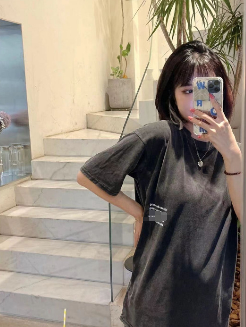 In-Stock Summer Style Acid-Washed Short T-Shirt, Fashionable Casual Sexy Crop Top with Straps 5