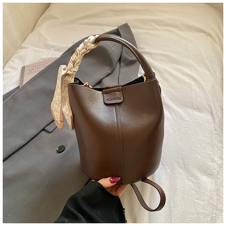 Borsa a secchiello retrò borsa a cesto casual a tracolla_voghion.com
