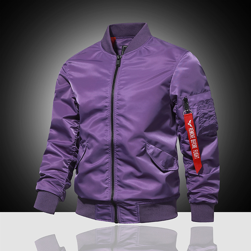 Hombres transfronterizos más tamaño chaqueta de vuelo chaqueta de camuflaje de los hombres 2020 primavera y otoño MA-1 ropa de trabajo de béisbol cuello superior